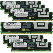 RAMPIRE 64GB (8 x 8GB) DDR2 800 (PC2 6400) 240-Pin SDRAM 2Rx4 Standard Profile 1.8V ECC Fully Buffered Server Memory