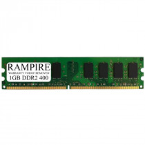 RAMPIRE 1GB DDR2 400 (PC2 3200) 240-Pin DDR2 SDRAM 1.8V 2Rx8 Non-ECC UDIMM Memory for Desktop PC