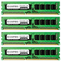 RAMPIRE 16GB (4 x 4GB) DDR3 1600 (PC3 12800) 240-Pin DDR3 SDRAM 1.5V 2Rx8 Non-ECC UDIMM Memory for Desktop PC