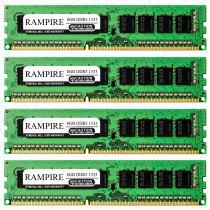 RAMPIRE 32GB (4 x 8GB) DDR3 1333 (PC3 10600) 240-Pin DDR3 SDRAM 1.5V 2Rx8 Non-ECC UDIMM Memory for Desktop PC