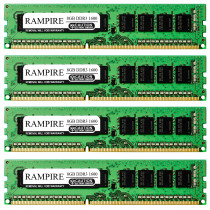 RAMPIRE 32GB (4 x 8GB) DDR3 1600 (PC3 12800) 240-Pin DDR3 SDRAM 1.5V 2Rx8 Non-ECC UDIMM Memory for Desktop PC