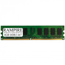 RAMPIRE 4GB DDR2 667 (PC2 5400) 240-Pin DDR2 SDRAM 1.8V 2Rx8 Non-ECC UDIMM Memory for Desktop PC