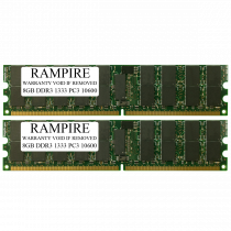 RAMPIRE 16GB (2 x 8GB) DDR3 1333 (PC3 10600) 240-Pin SDRAM 2Rx4 Standard Profile 1.35V ECC Registered Server Memory