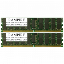 RAMPIRE 16GB (2 x 8GB) DDR3 1600 (PC3 12800) 240-Pin SDRAM 2Rx4 Standard Profile 1.35V ECC Registered Server Memory
