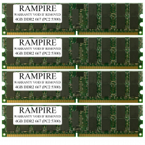 RAMPIRE 16GB (4 x 4GB) DDR2 667 (PC2 5300) 240-Pin SDRAM 2Rx4 Standard Profile 1.8V ECC Registered Server Memory