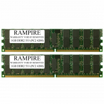 RAMPIRE 2GB (2 x 1GB) DDR2 533 (PC2 4200) 240-Pin SDRAM 1Rx4 Standard Profile 1.8V ECC Registered Server Memory