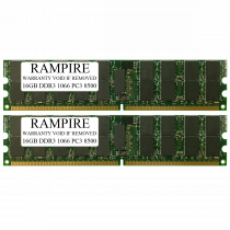 RAMPIRE 32GB (2 x 16GB) DDR3 1066 (PC3 8500) 240-Pin SDRAM 2Rx4 Standard Profile 1.5V ECC Registered Server Memory