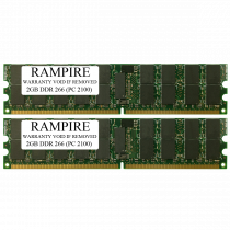 RAMPIRE 4GB (2 x 2GB) DDR 266 (PC 2100) 184-Pin SDRAM 2Rx4 Standard Profile 2.5V ECC Registered Server Memory