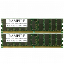 RAMPIRE 4GB (2 x 2GB) DDR2 533 (PC2 4200) 240-Pin SDRAM 1Rx4 Standard Profile 1.8V ECC Registered Server Memory