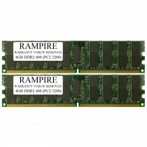 RAMPIRE 8GB (2 x 4GB) DDR2 400 (PC2 3200) 240-Pin SDRAM 2Rx4 Standard Profile 1.8V ECC Registered Server Memory