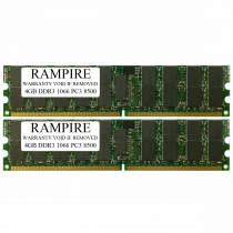 RAMPIRE 8GB (2 x 4GB) DDR3 1066 (PC3 8500) 240-Pin SDRAM 2Rx4 Standard Profile 1.5V ECC Registered Server Memory